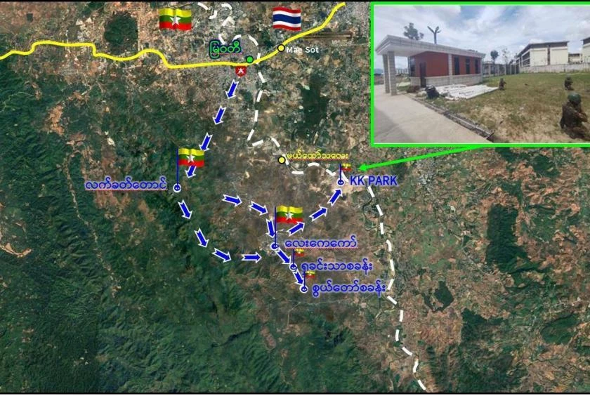 Myanmar army regains control of KK Park, KNU and PDF bases