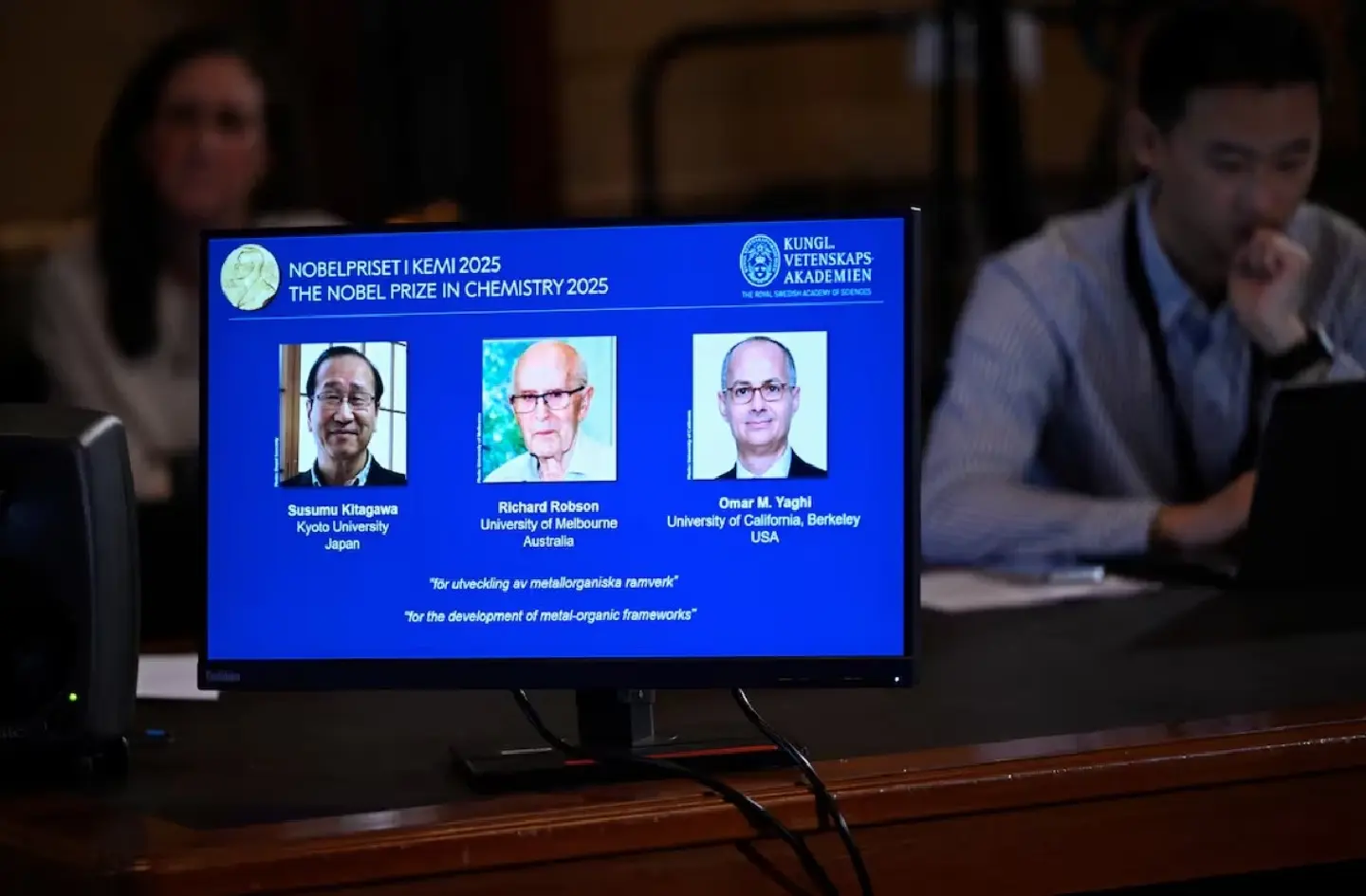 Trio win Nobel chemistry prize for work on 'Hermione's handbag' materials