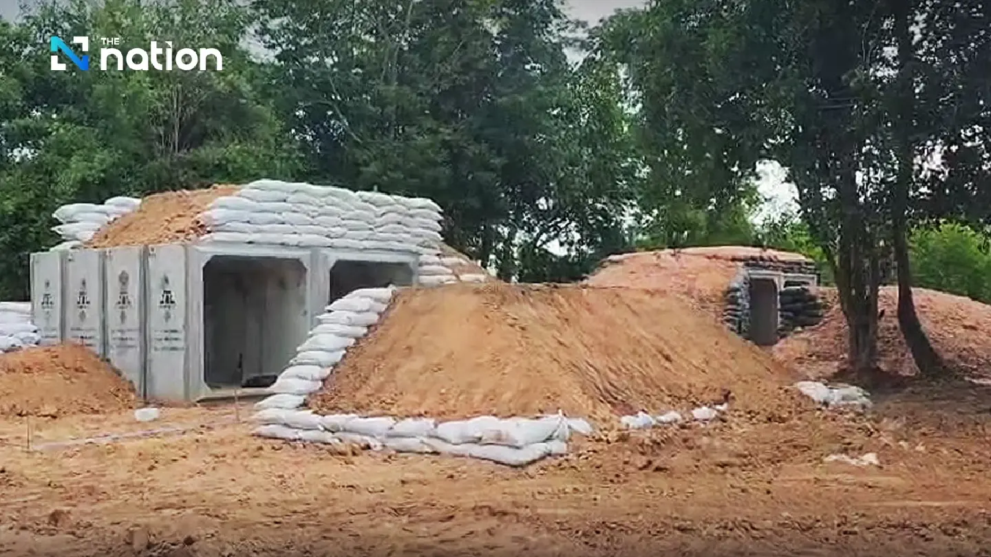 Villagers bolster bunkers as Thai-Cambodian tensions rise Villagers bolster bunkers as Thai-Cambodian tensions rise