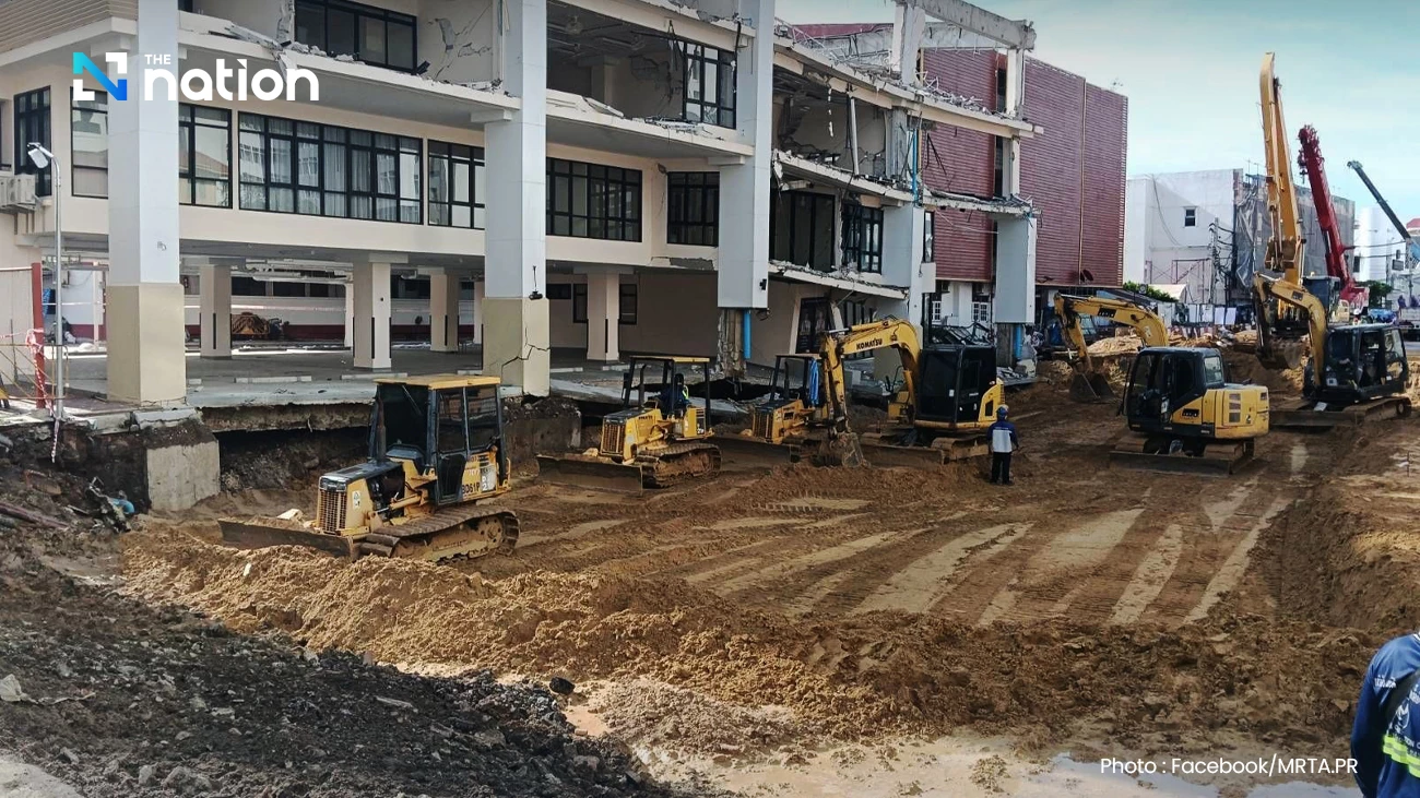 Bangkok governor inspects Samsen road, confirms MRT tunnel remains stable