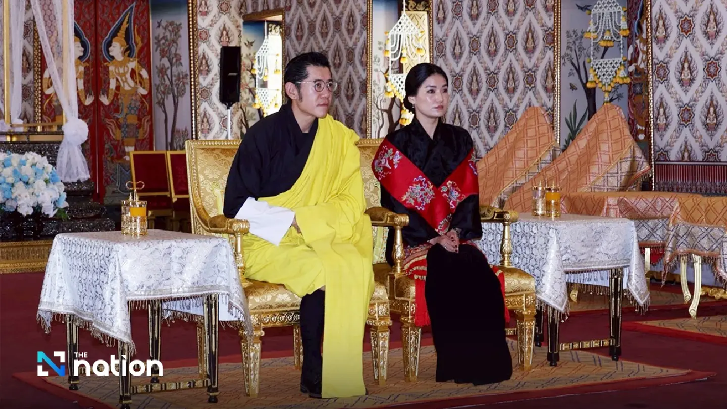 King Jigme and Queen Jetsun Pema of Bhutan pay respects to Queen Sirikit The Queen Mother
