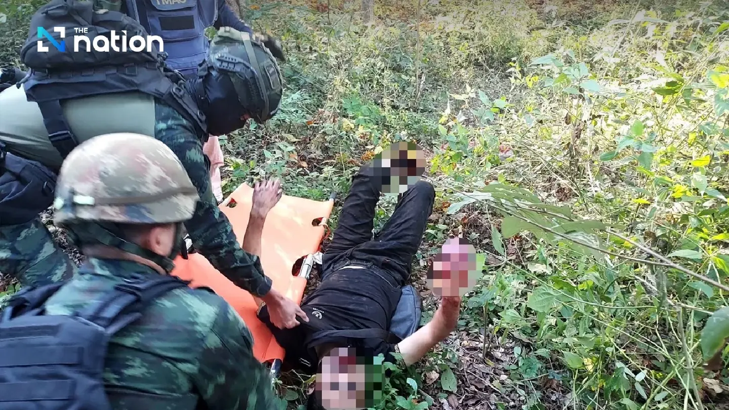 Burapha Task Force rescues Chinese man injured by landmine while crossing Thai-Cambodia border Burapha Task Force rescues Chinese man injured by landmine while crossing Thai-Cambodia border