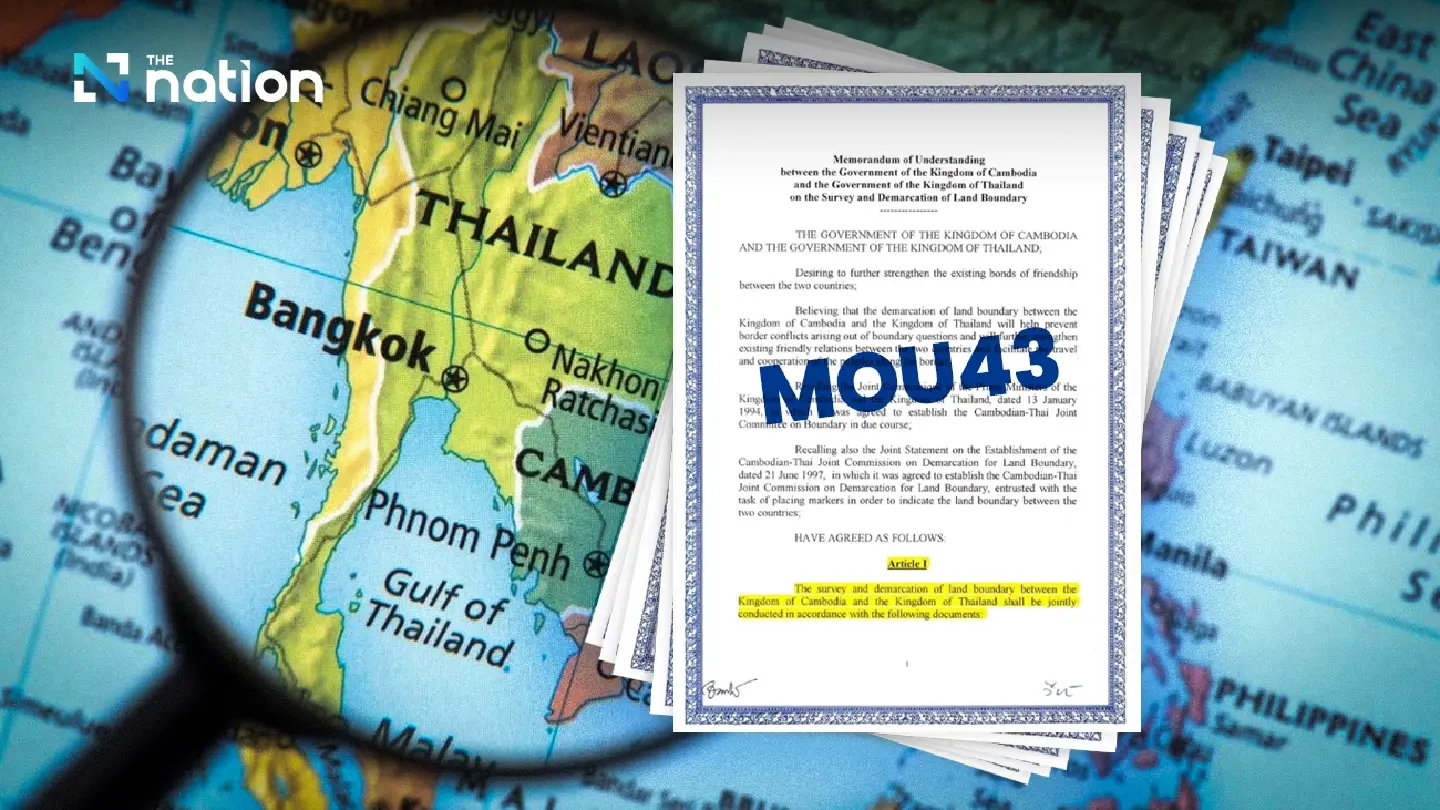 MOU43 clarifies Thai–Cambodian border without redrawing it