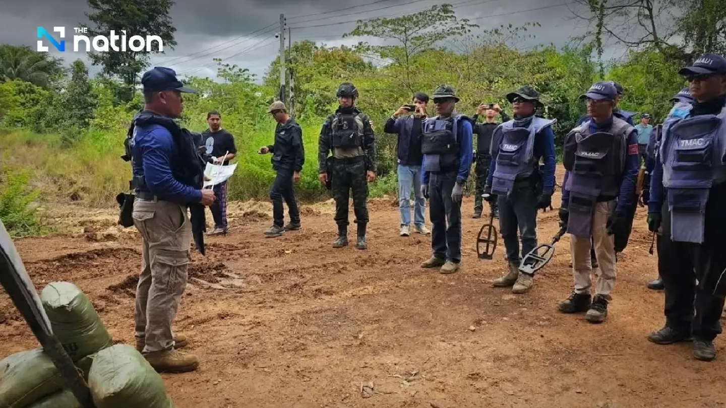 Thai troops speed up mine clearing at Sa Kaeo border ahead of temporary demarcation