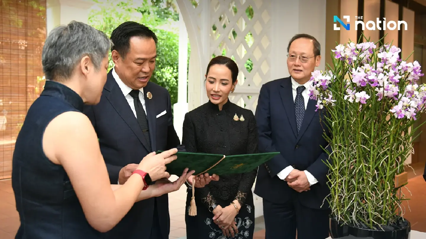 Singapore names new orchid species in honour of Anutin and his wife