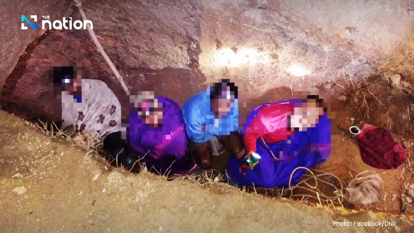 Armed foreign illegal miners arrested in Thong Pha Phum gold-digging raid