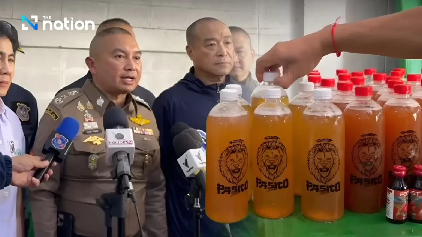 Police raid Bangkok kratom tea factory linked to Alprazolam trafficking network worth 320 million baht Police raid Bangkok kratom tea factory linked to Alprazolam trafficking network worth 320 million baht