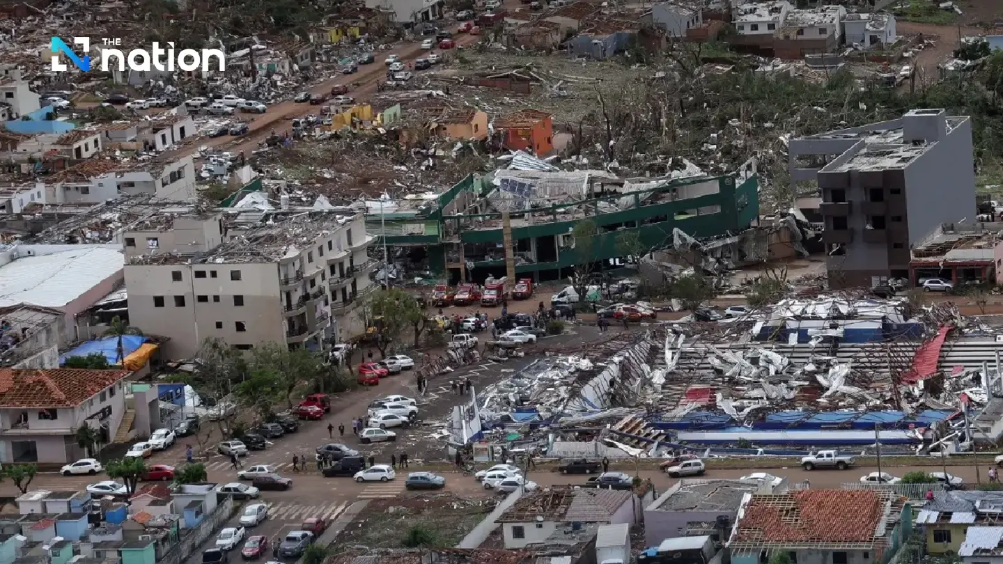 Tornado tears through southern Brazil, killing six and injuring hundreds Tornado tears through southern Brazil, killing six and injuring hundreds