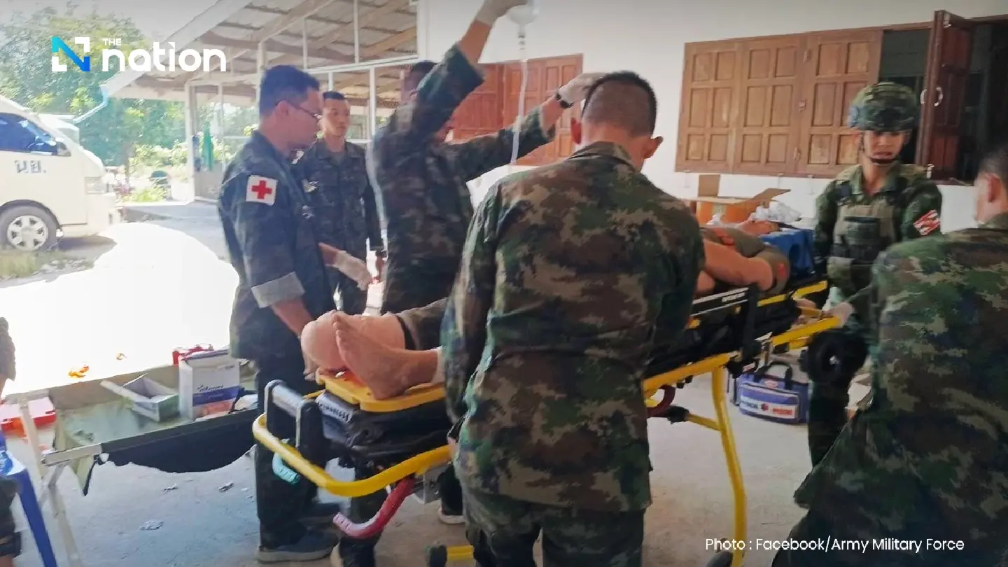 Marine injured by landmine in Ban Sam Lang area, Trat