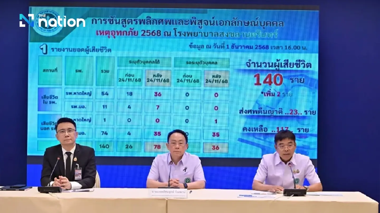 Songkhla flood toll hits 140; ministry explains morgue container limits