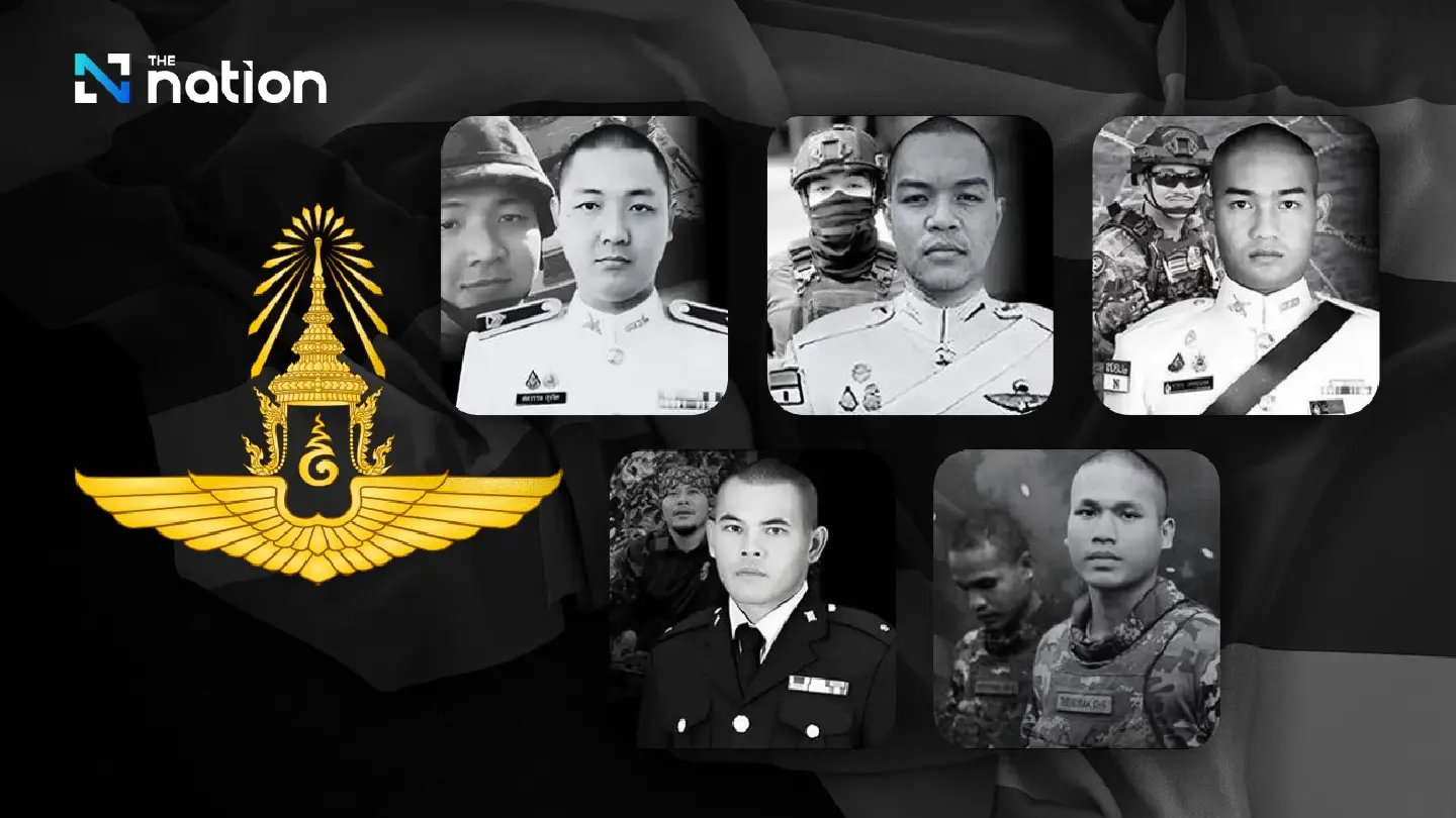Air force saluted 5 fallen heroes sacrificing lives to defend Thailand’s border