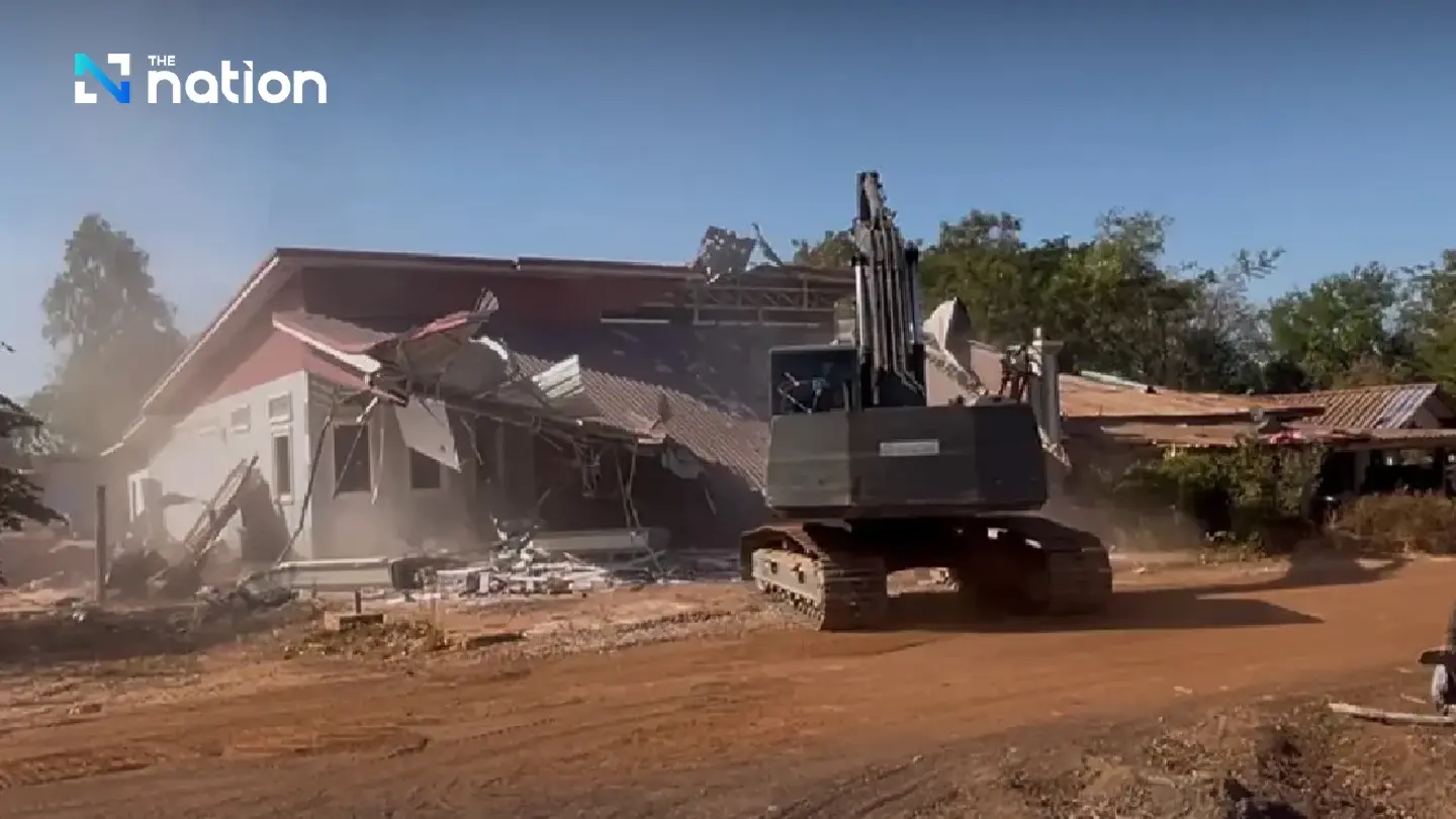Burapha Task Force dismantles encroaching structures in Ban Nong Chan