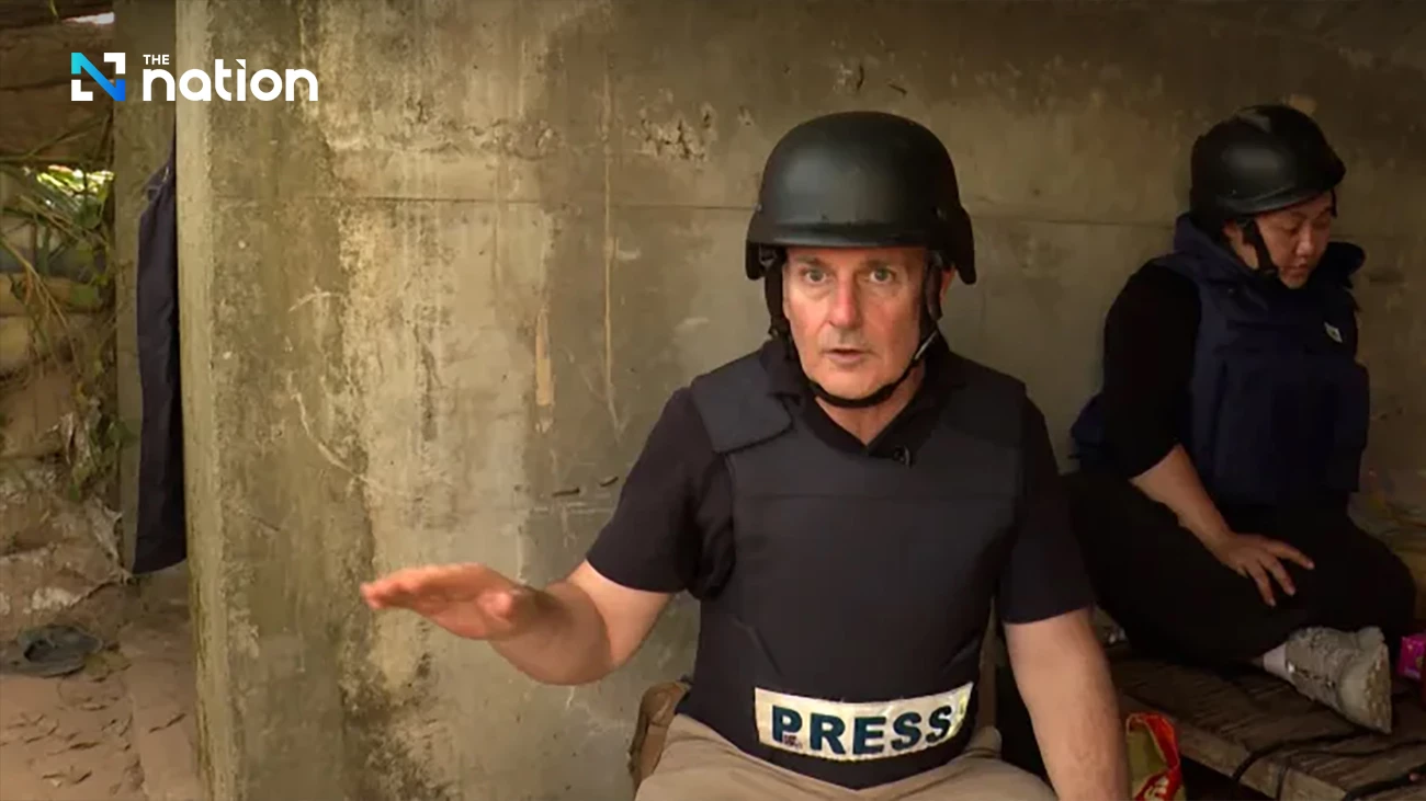 Al Jazeera correspondent shelters in bunker during Cambodia attack in Si Sa Ket