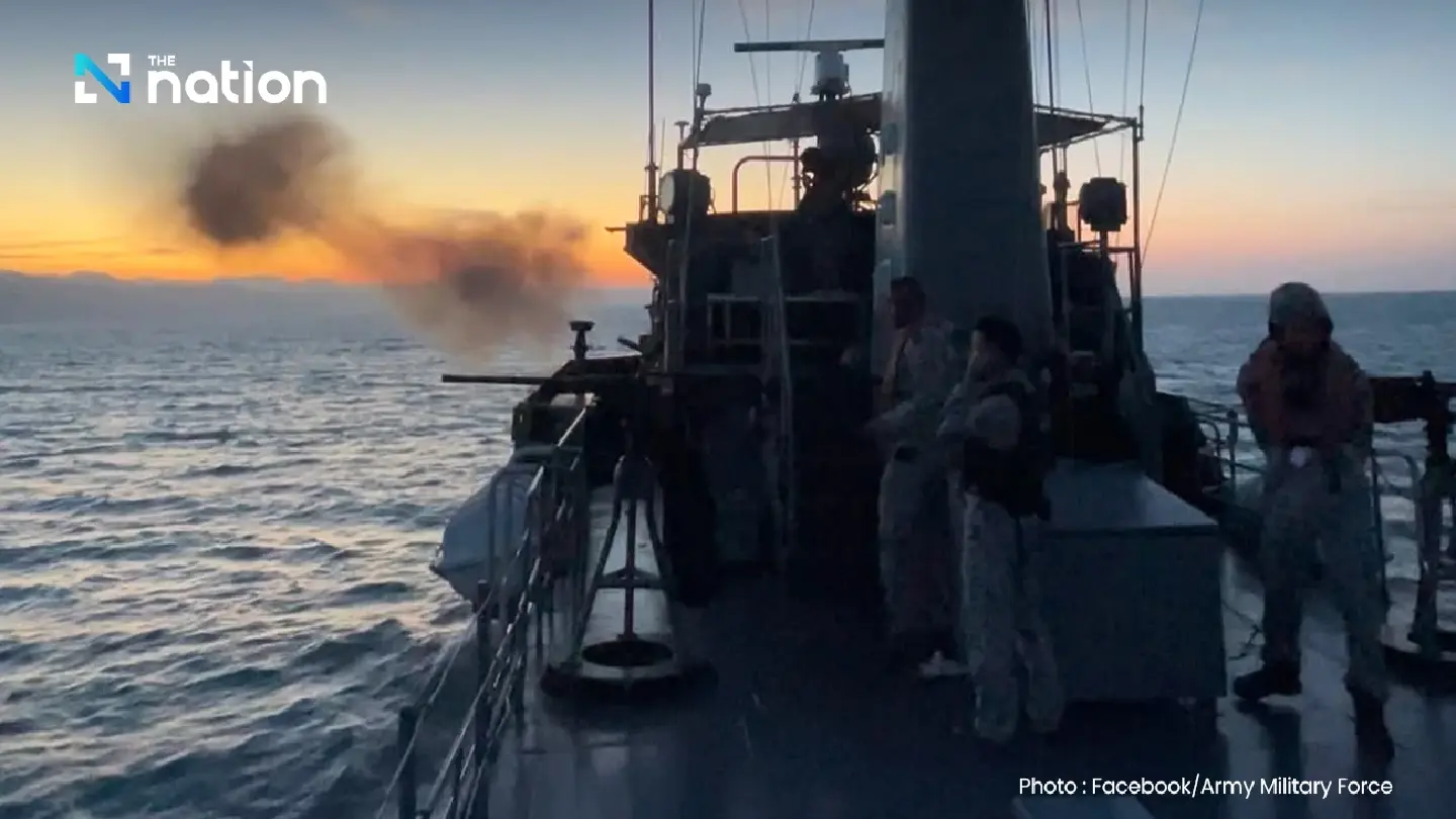 Navy launches operation, deploys sea–air–land power and naval guns to support border fight