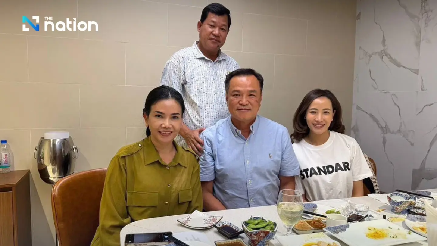 Hun Sen posts clip of Anutin dining with Pailin governor