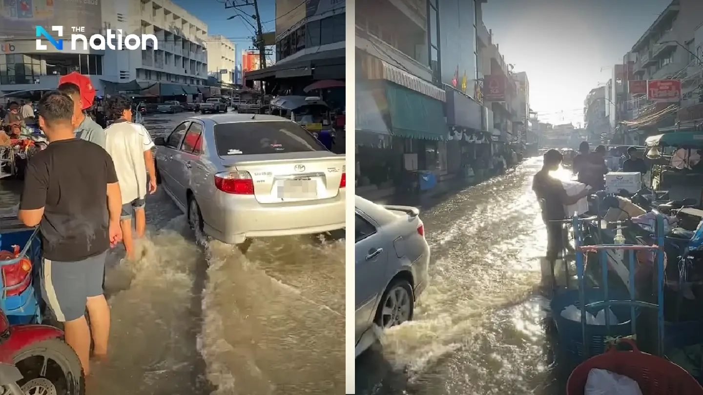 Highest tidal surge of the year hits Samut Prakan, flooding Pak Nam and Phra Samut Chedi