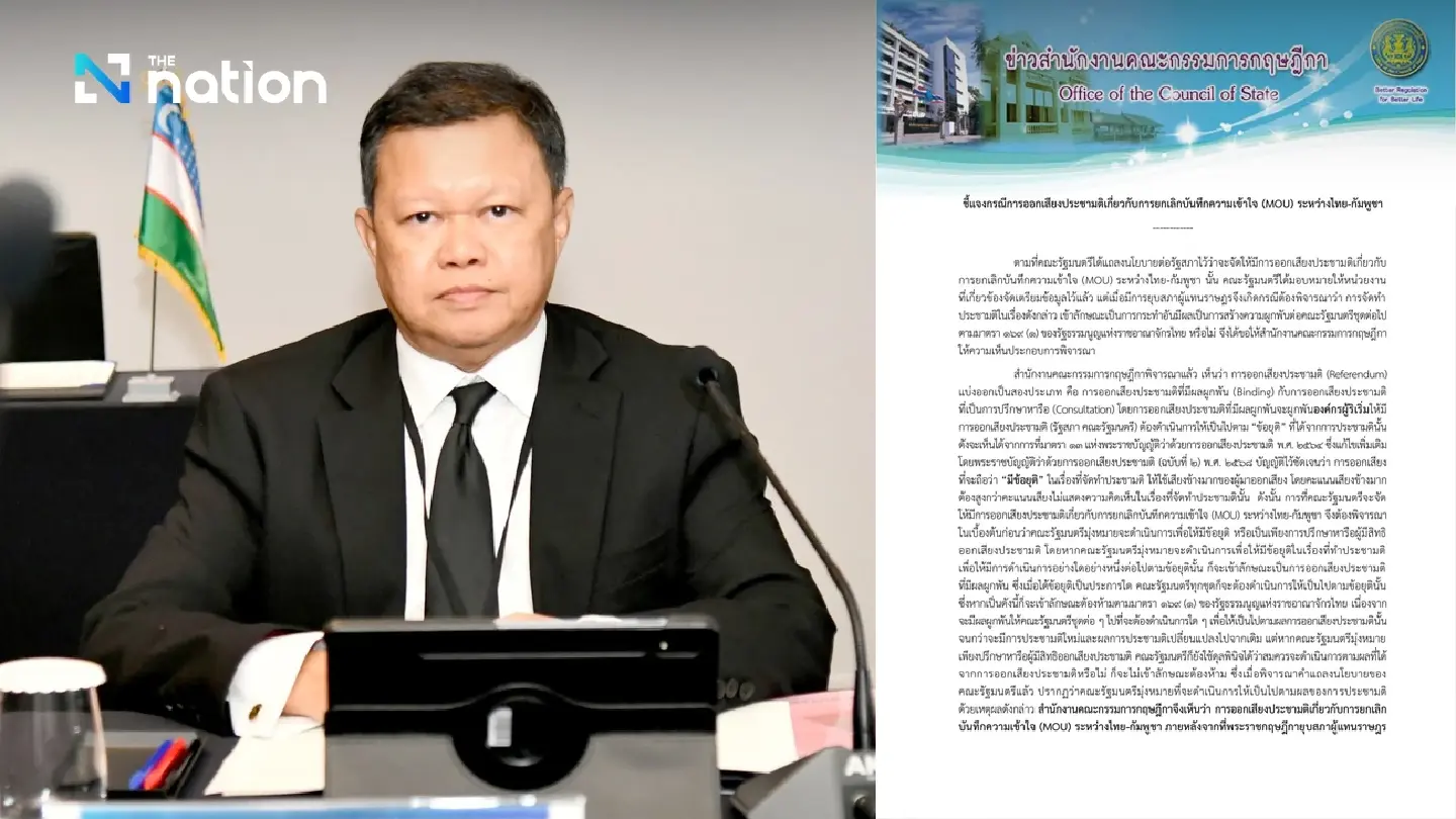 Council of State clarifies referendum on MOU termination after House dissolution violates Constitution