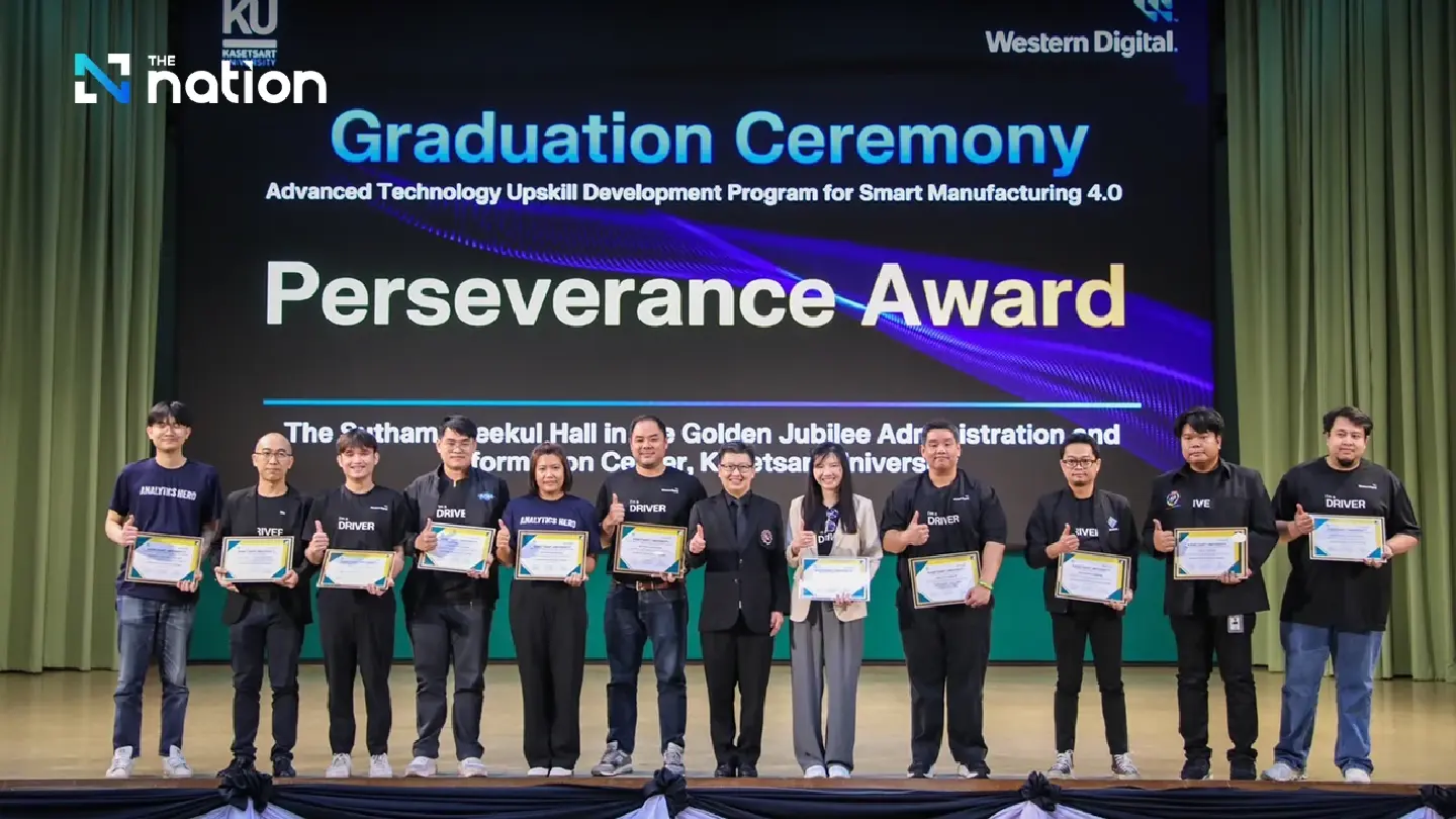 Kasetsart University, Western Digital, and BOI Celebrate Graduates of Advanced Technology Upskill Development Program for Smart Manufacturing 4.0 Kasetsart University, Western Digital, and BOI Celebrate Graduates of Advanced Technology Upskill Development Program for Smart Manufacturing 4.0