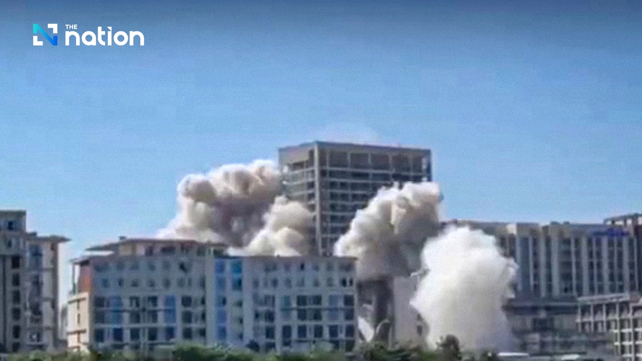 Myanmar demolishes high-rise in crackdown on Chinese-backed online scammers