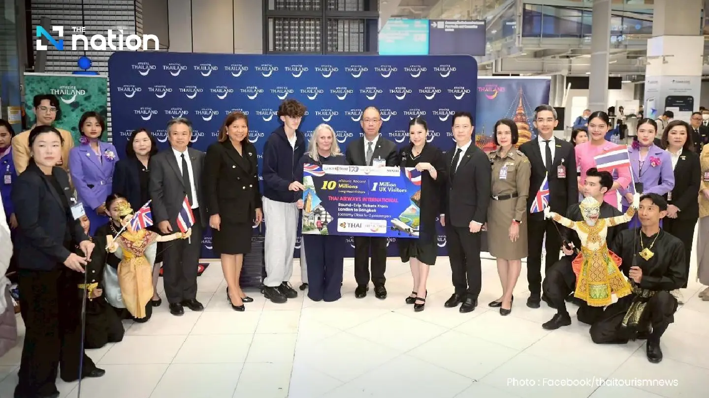 UK tourism to Thailand hits 1 million as long-haul arrivals exceed 10 million