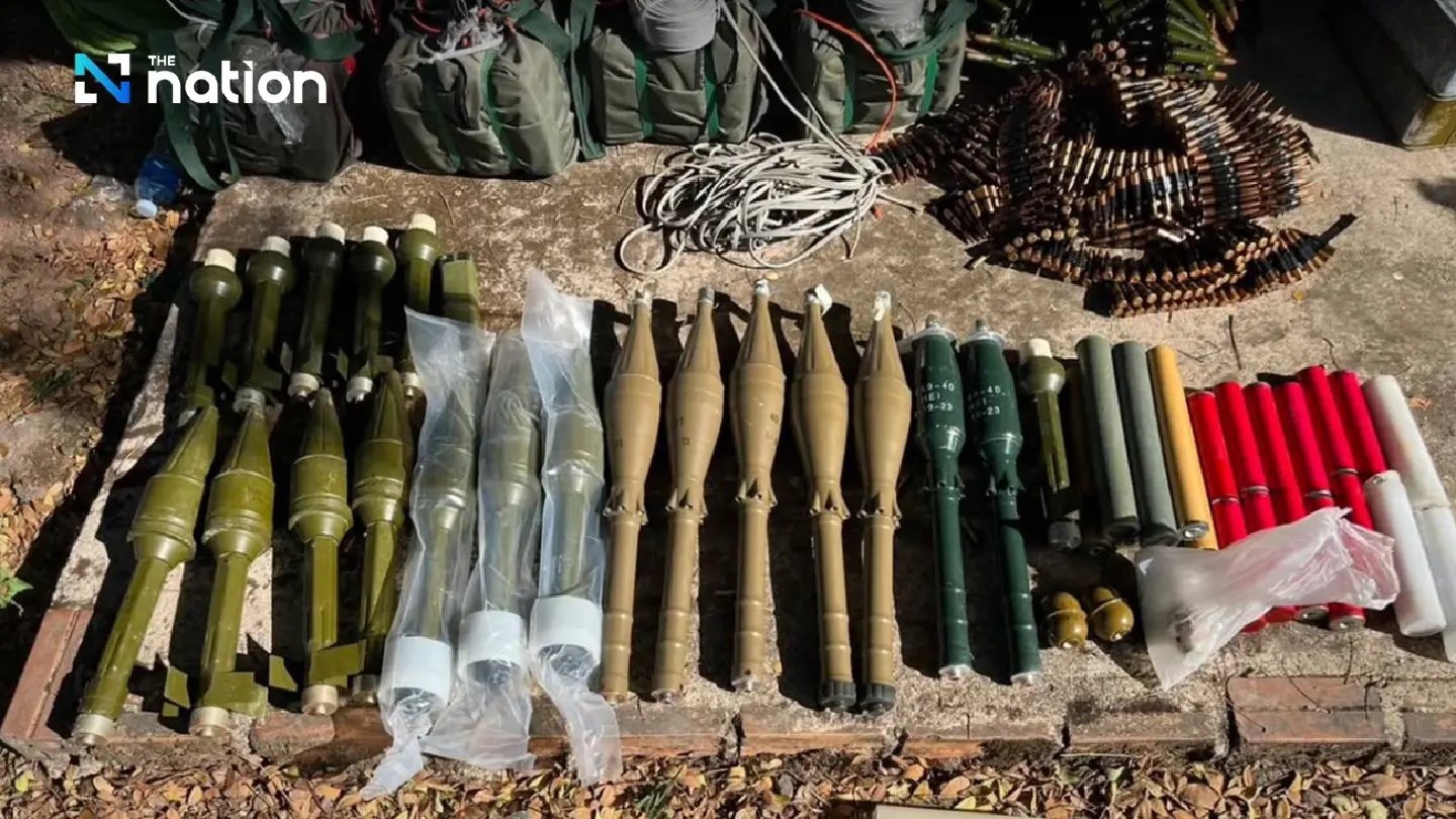 Marines seize Cambodian arms cache; navy alleges anti-personnel mines Marines seize Cambodian arms cache; navy alleges anti-personnel mines