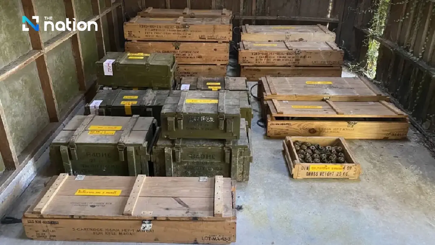 Marines find Cambodian arms cache hidden at Thmor Da casino Marines find Cambodian arms cache hidden at Thmor Da casino