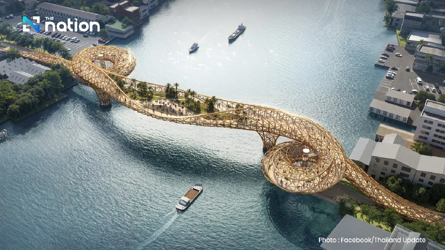 Bangkok unveils concept for Chao Phraya pedestrian bridge linking Song Wat to Thonburi