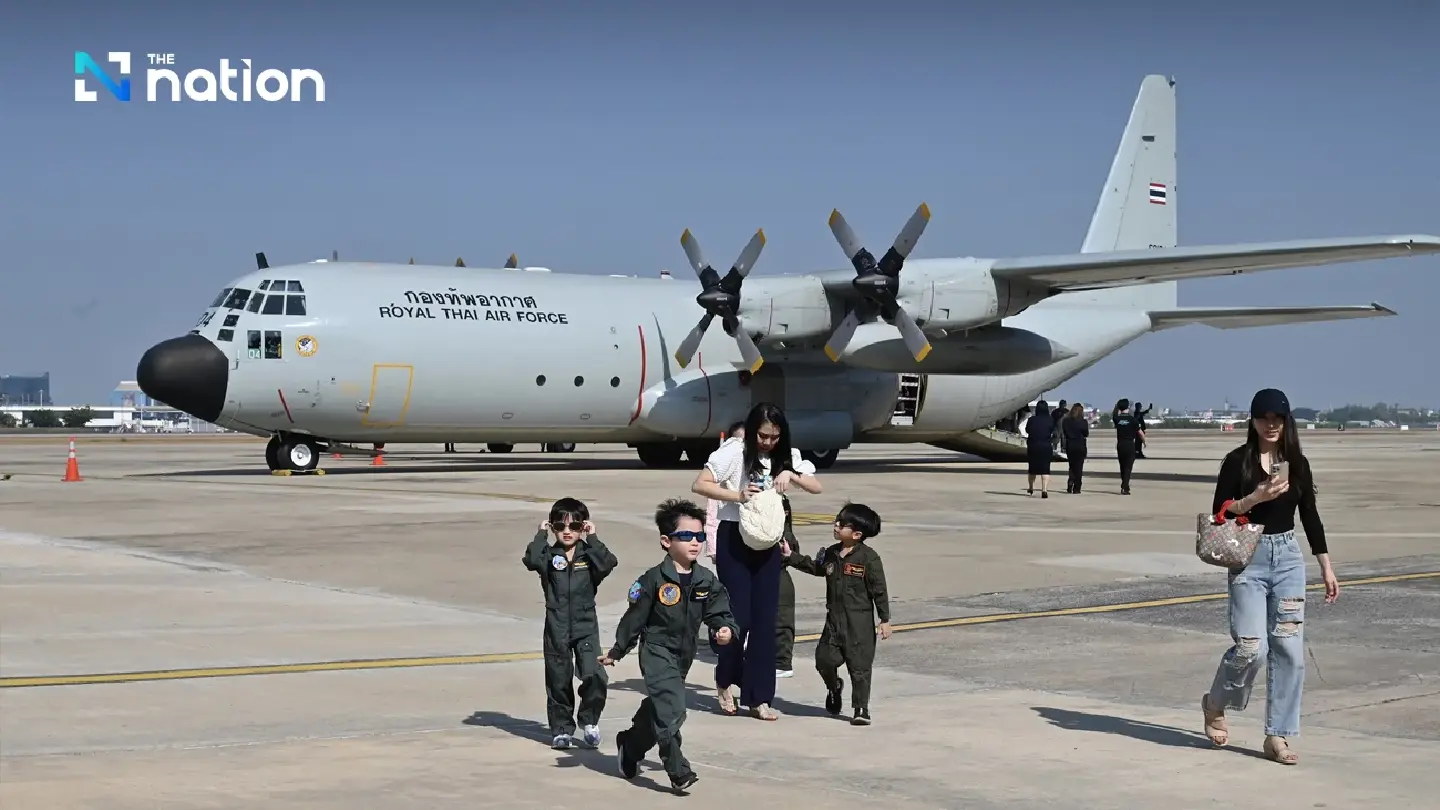 Air show schedule for Children’s Day 2026 at Don Mueang