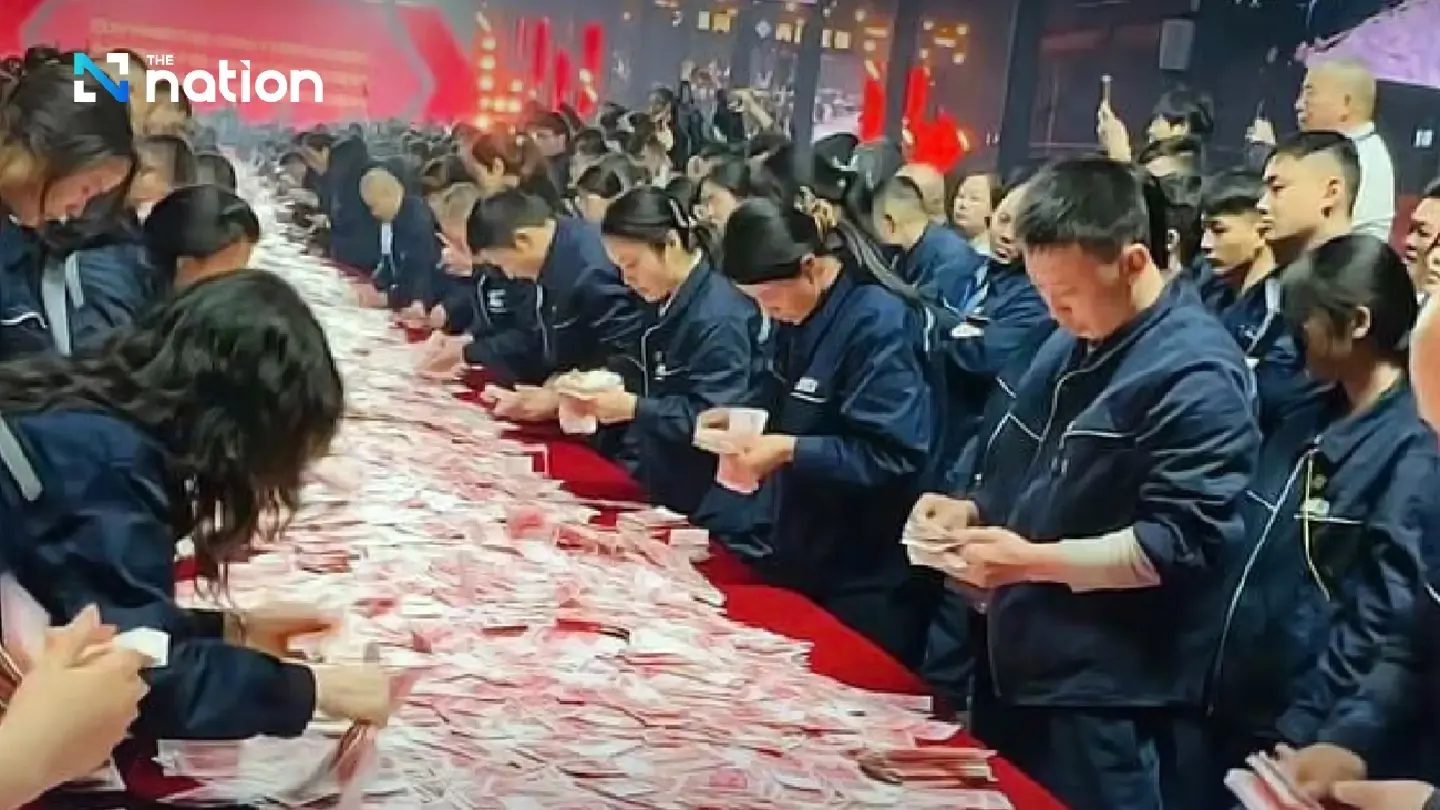 Chinese boss hands out US$26 million in bonuses, staff can take home as much cash as they count
