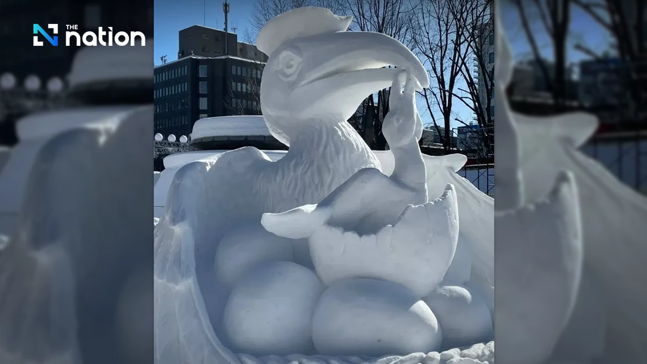 Thai Sculptors Secure Fifth Place at Sapporo Snow Festival with 'Heart of Nature' Tribute