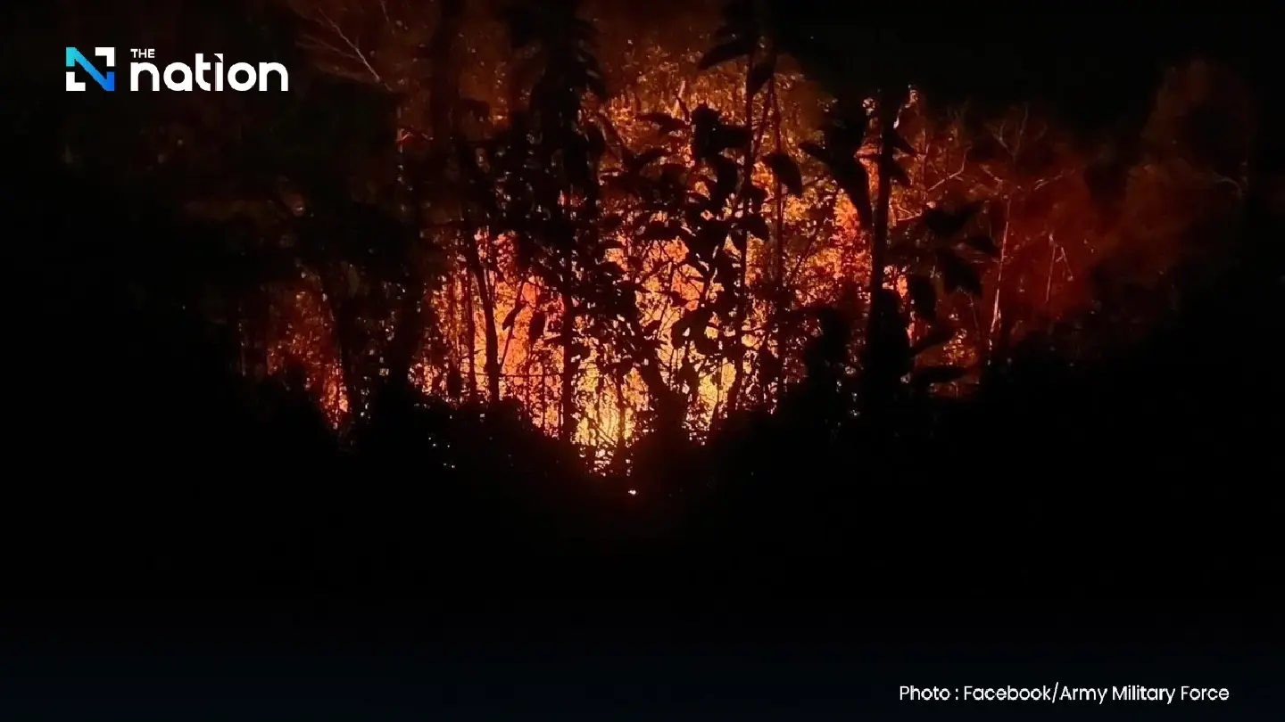 Fire and blast reported near Cambodia border temple; Kanchanaburi wildfires spread