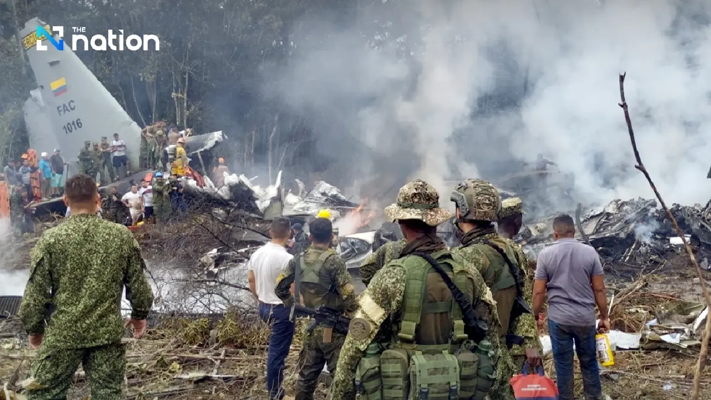 Colombian military transport plane crashes, killing 34 in Putumayo Colombian military transport plane crashes, killing 34 in Putumayo