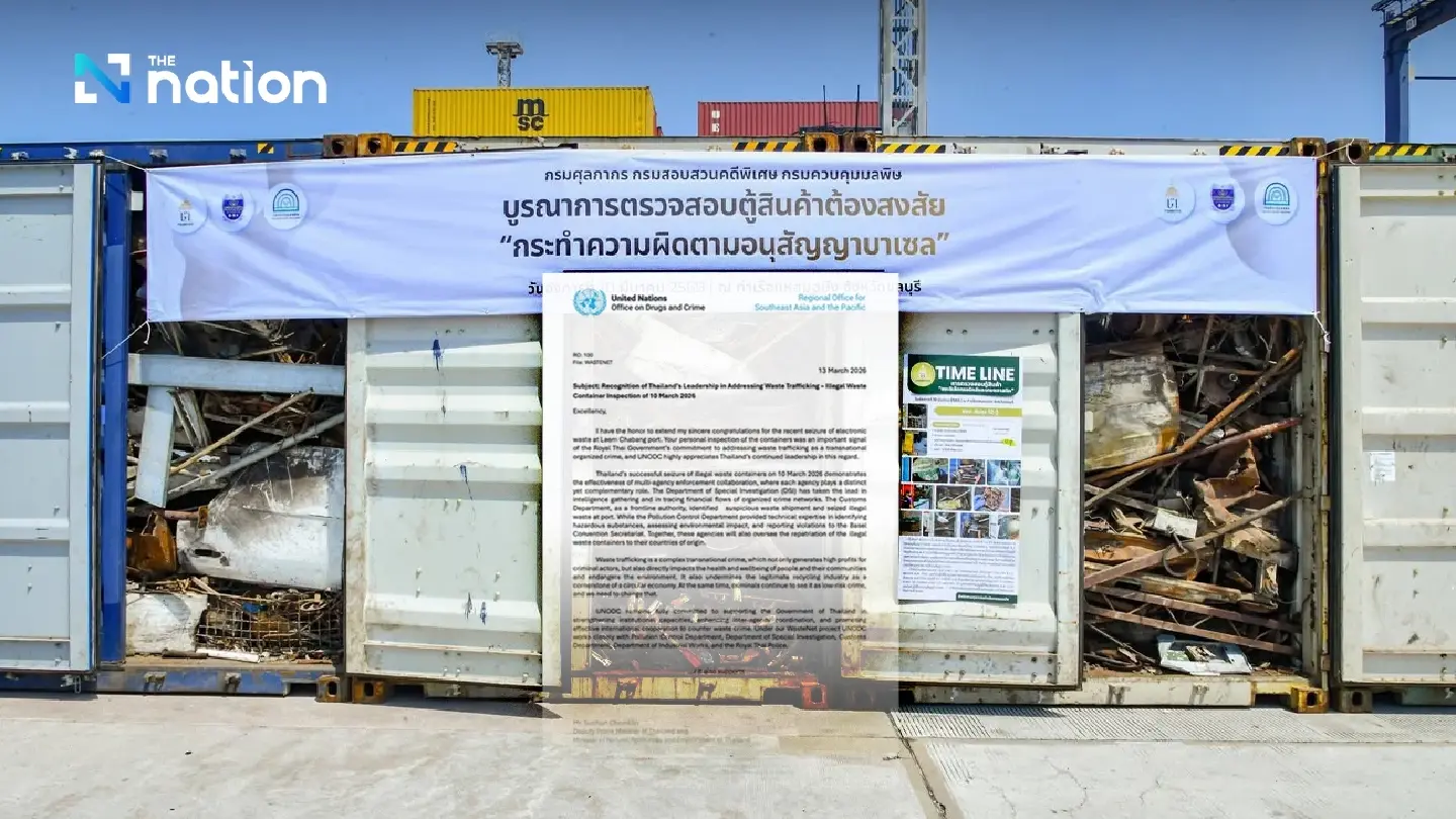 UNODC commends Thailand after Laem Chabang e-waste seizure