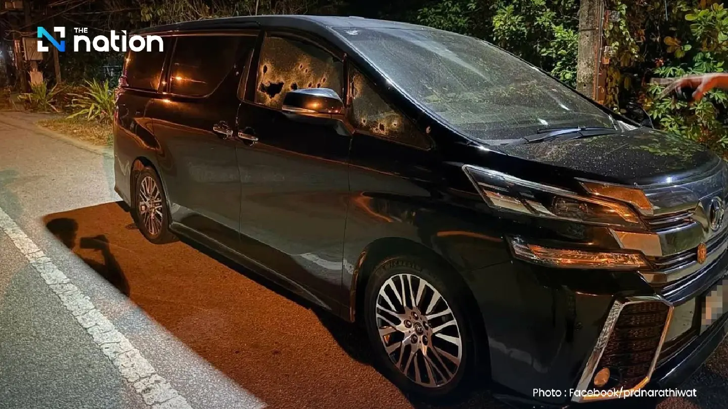 Narathiwat MP Kamonsak Leewamoh unharmed after gun attack on vehicle outside home Narathiwat MP Kamonsak Leewamoh unharmed after gun attack on vehicle outside home