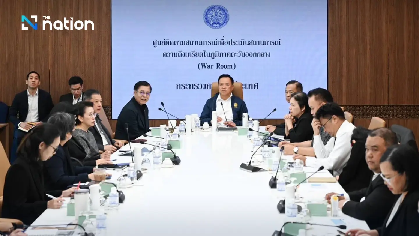 PM Anutin chairs MFA war-room meeting on Middle East, Thai nationals