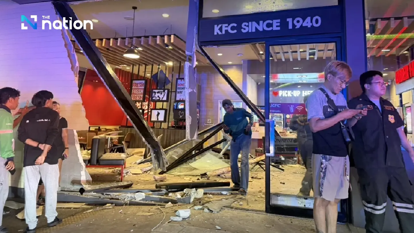 Twelve injured as Chinese driver’s BMW wrecks Sukhumvit KFC