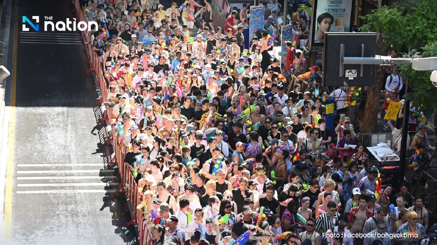 Songkran crowds swamp Silom as New Phran Nok grinds to a halt