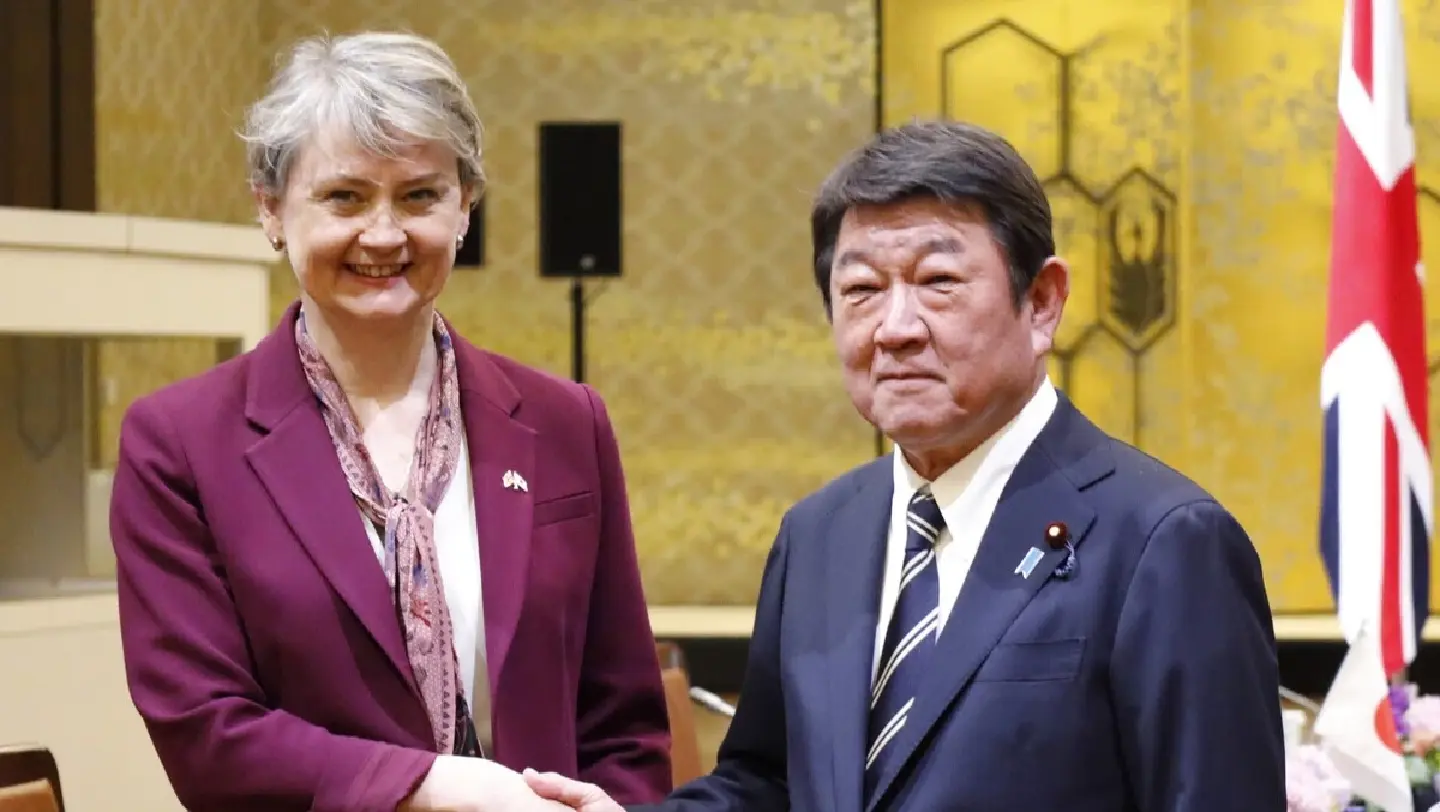 Japan, UK press for Hormuz reopening and stronger security ties.