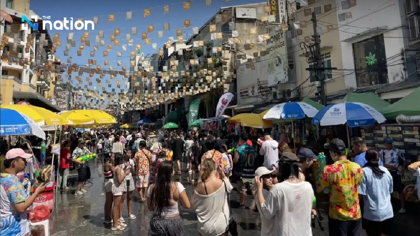Khao San Road Songkran day one draws more than 100,000 visitors Khao San Road Songkran day one draws more than 100,000 visitors