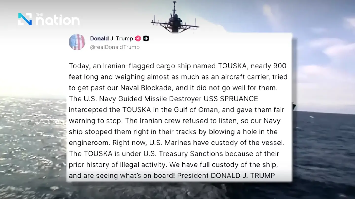 Ceasefire trembles as US fires and seizes Iranian cargo ship Ceasefire trembles as US fires and seizes Iranian cargo ship