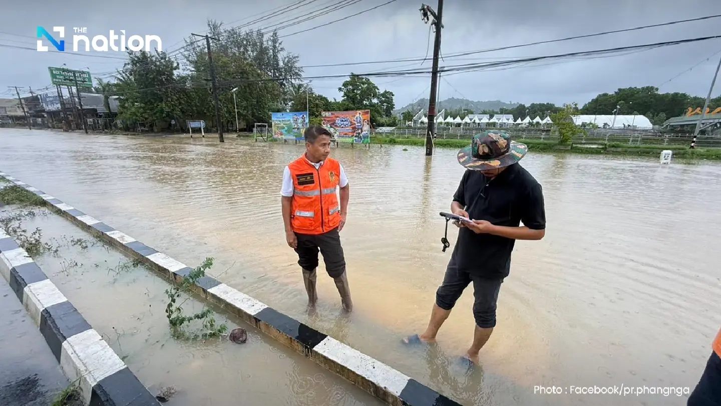 Cell Broadcast alerts sent as heavy rain hits Ranong, Phang Nga