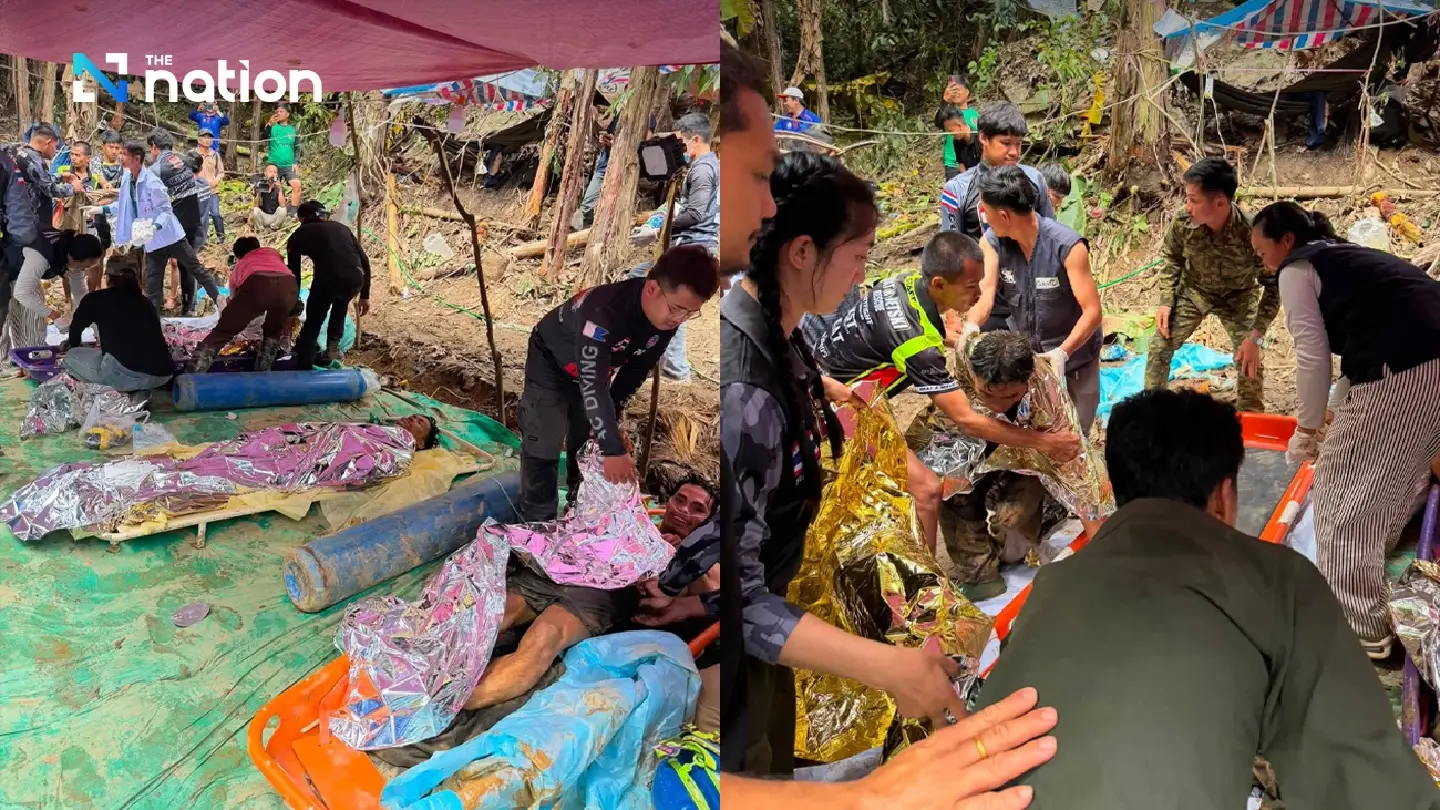Four More Laotian Miners Rescued from Flooded Cave as Search Continues for Final Two Four More Laotian Miners Rescued from Flooded Cave as Search Continues for Final Two