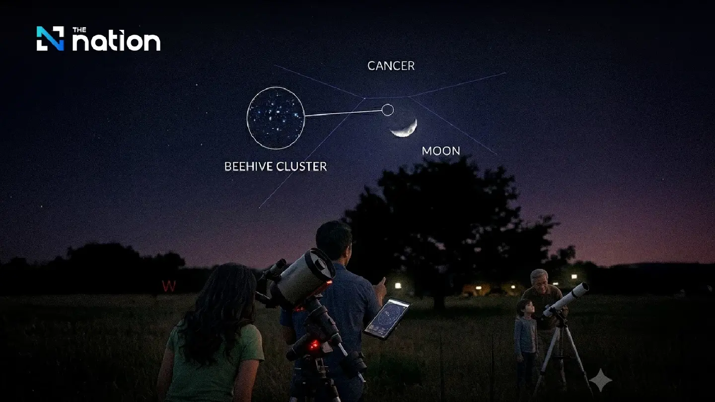 Stargazers invited to watch Moon meet Beehive Cluster from 10pm Stargazers invited to watch Moon meet Beehive Cluster from 10pm
