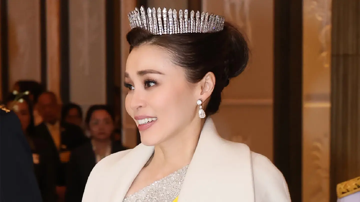 Queen Suthida wears historic Thai diamond tiara at Stockholm royal gala