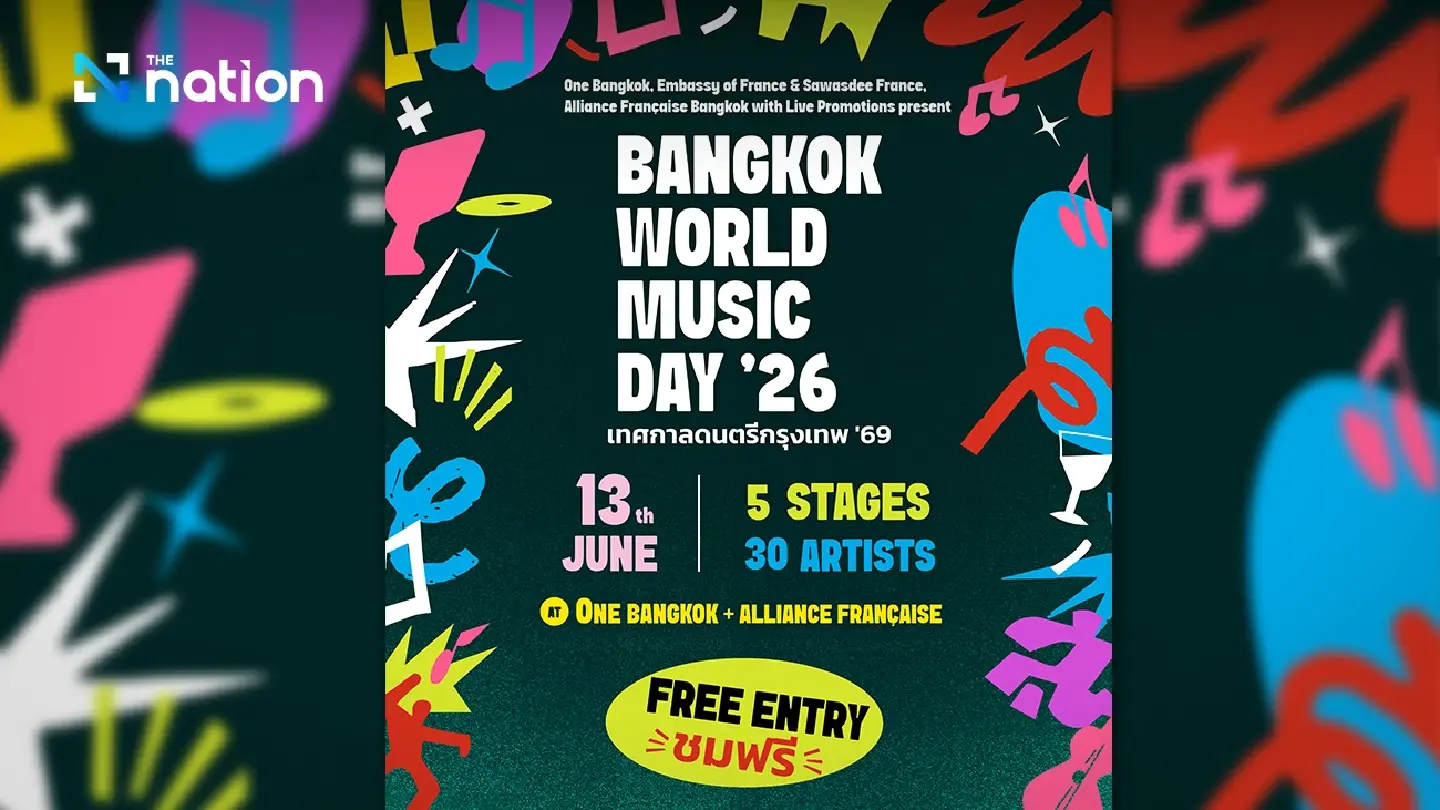 Bangkok World Music Day 2026: 30+ artists • 5 stages • 10 hours of free music in the heart of Bangkok