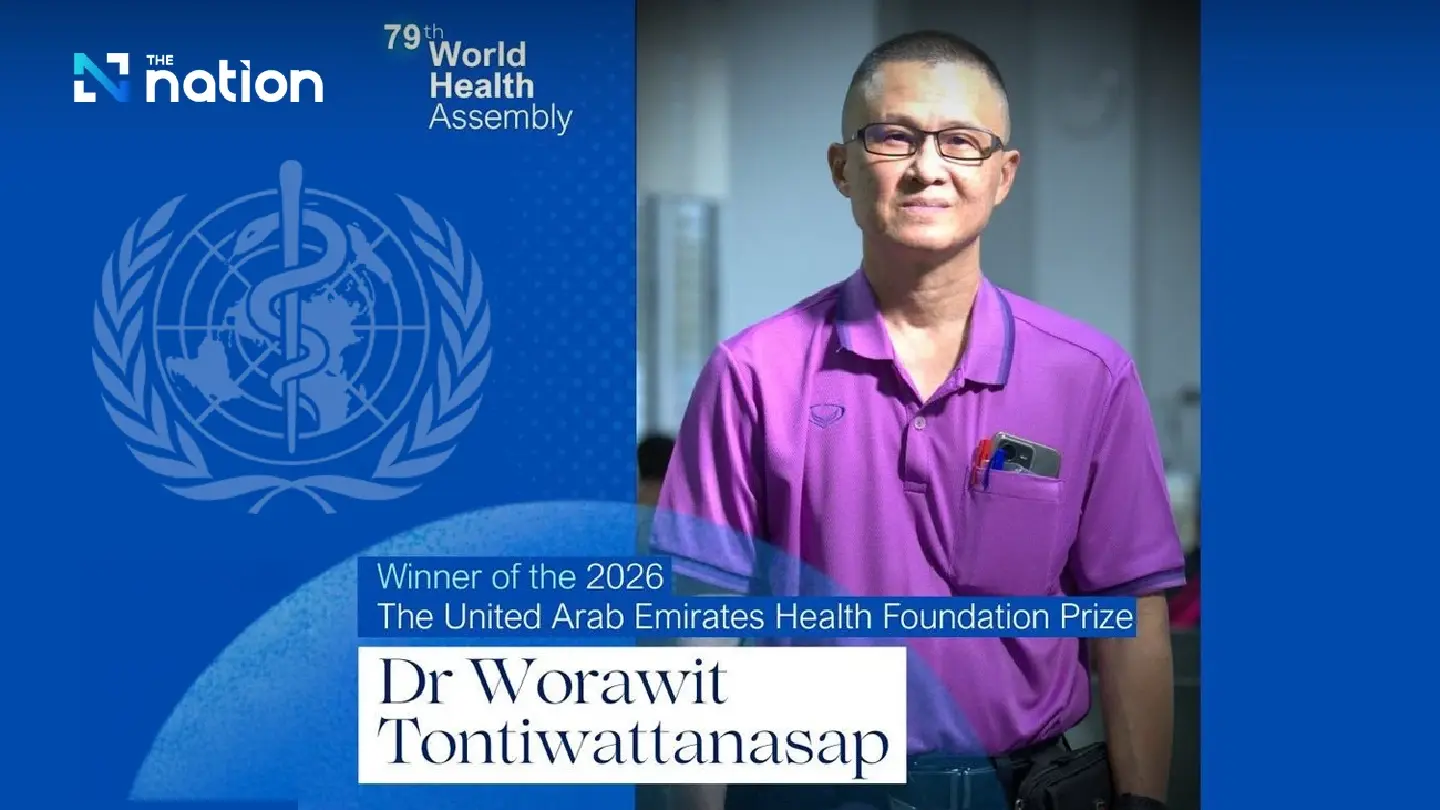 WHO honours Dr Worawit for humanitarian care on Thai-Myanmar border