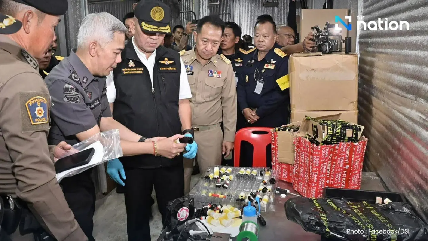 DSI busts illegal e-cigarette factory in Chonburi supplying buyers nationwide DSI busts illegal e-cigarette factory in Chonburi supplying buyers nationwide