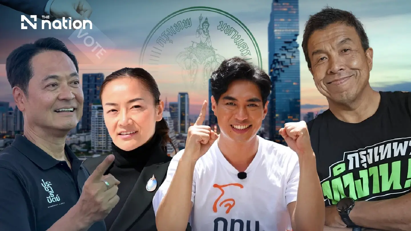 Three final Bangkok election polls show Chadchart leading the governor race Three final Bangkok election polls show Chadchart leading the governor race