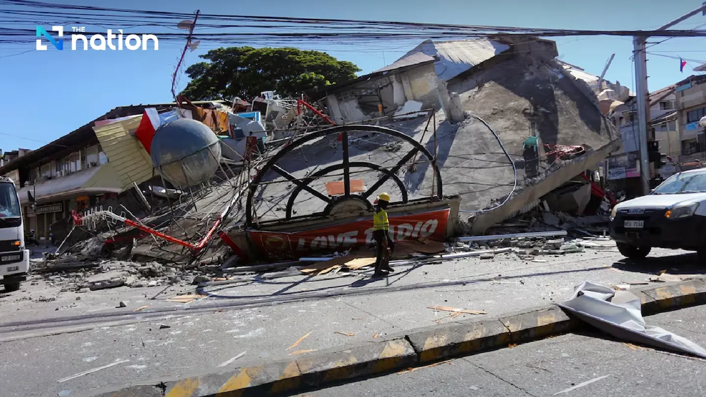 Philippines quake toll reaches 37 as rescuers search collapsed building Philippines quake toll reaches 37 as rescuers search collapsed building