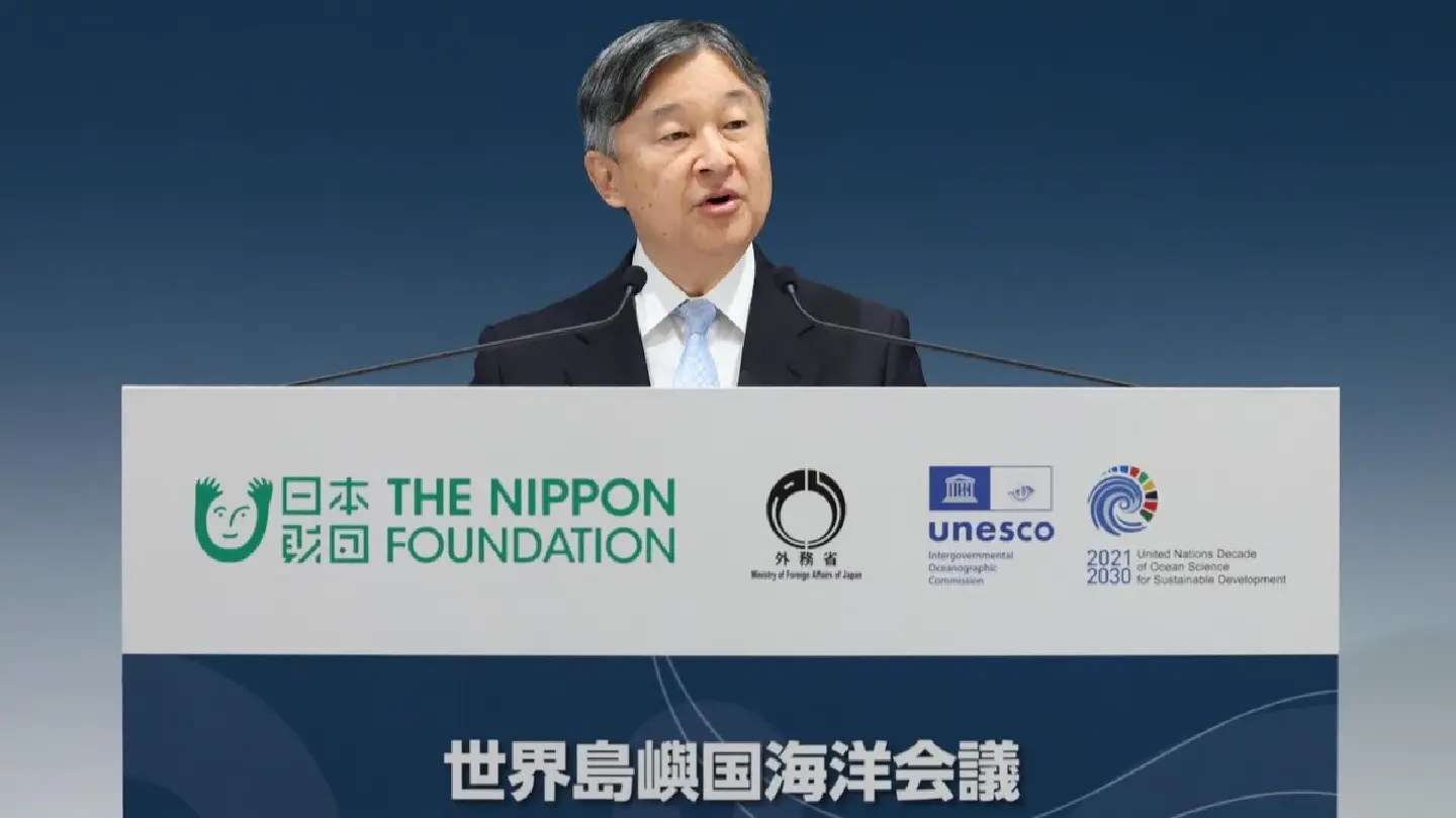Emperor Naruhito attends island states ocean summit in Tokyo